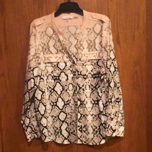 Calvin Klein Snakeskin Print Blouse